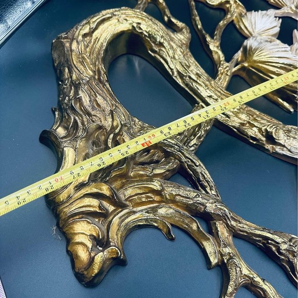 VINTAGE 1972 RESIN SYROCO FLOWERING BONSAI TREE LARGE WALL HANGING BEAUTIFUL - Picture 3 of 5